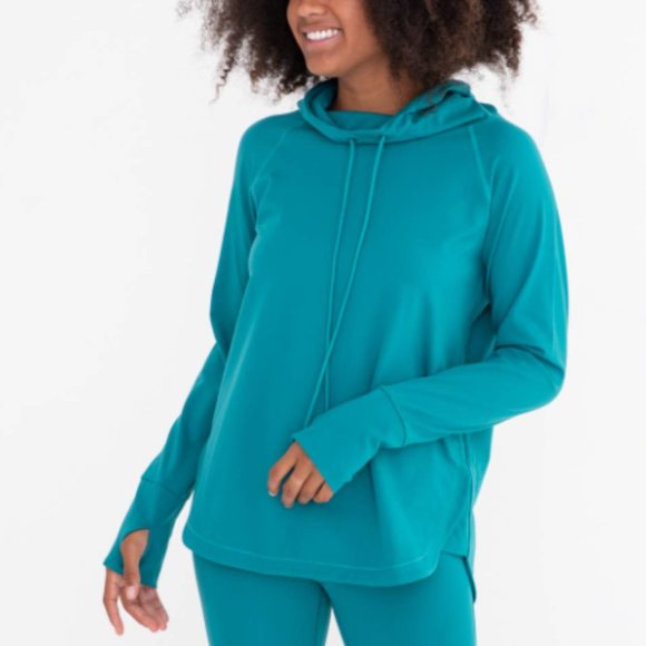 NWT Mono B Teal Athletic hoodie - Picture 1 of 1